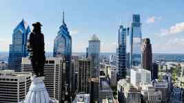 Philadelphia: drone, city, skyline
